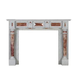 Maison Leon Van den Bogaert Weißmarmor Kamin mit Persischem Rotem Onyx