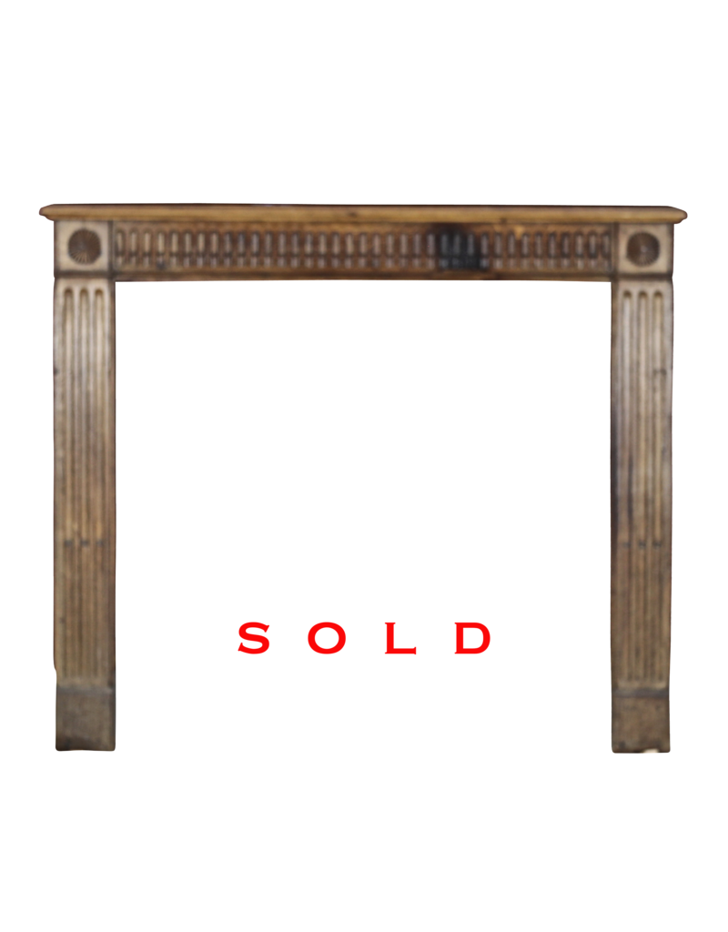 Small Rustic Wooden Fireplace Surround