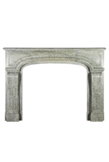 French Campan Vert Marble Vintage Fireplace Surround