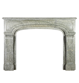 Maison Leon Van den Bogaert French Campan Vert Marble Vintage Fireplace Surround