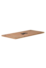 Maison Leon Van den Bogaert Luxe Franse Rose Liseron Marmeren Decoratieve Plaat met Klassiek Zwart Marmeren Silhouet Inleg – Architecturaal Statement voor Tafel, Console, Wand of Vloer