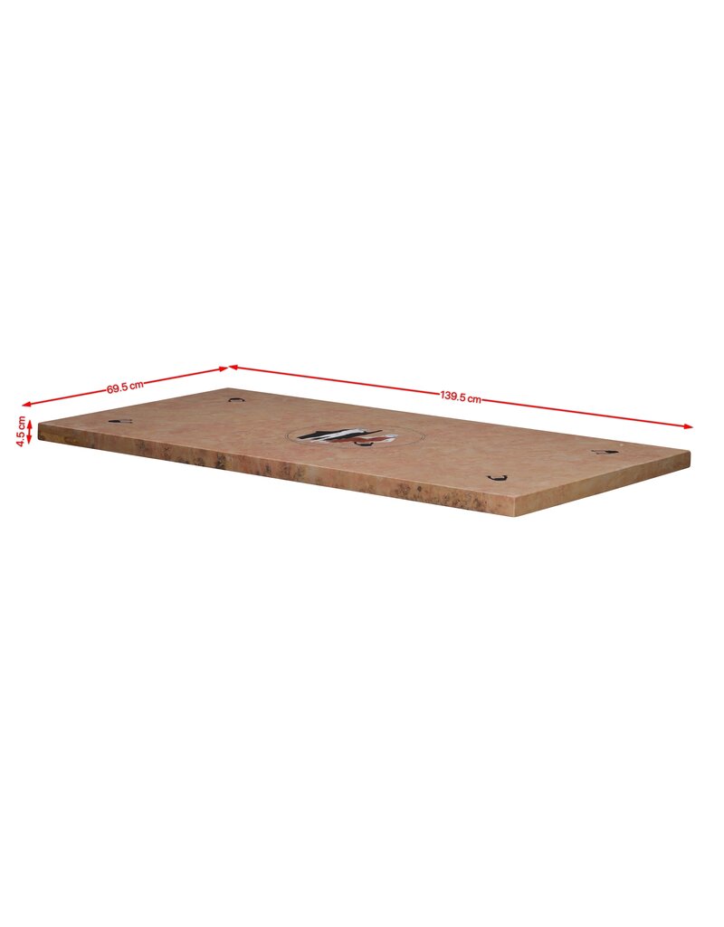 Maison Leon Van den Bogaert Luxuriöse französische Rose Liseron Marmor Dekorplatte mit feiner klassischer Pietra-Dura-Figurenintarsie – Architektonisches Statement für Tisch, Konsole, Wand oder Boden