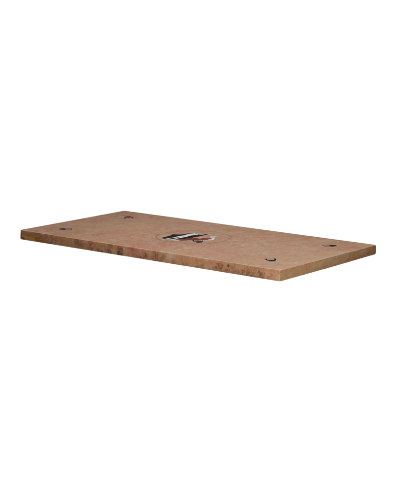 Luxuriöse französische Rose Liseron Marmor Dekorplatte mit feiner klassischer Pietra-Dura-Figurenintarsie – Architektonisches Statement für Tisch, Konsole, Wand oder Boden