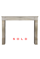 Small European Fireplace Surround In Limestone For Timeless Modern Interior Concept