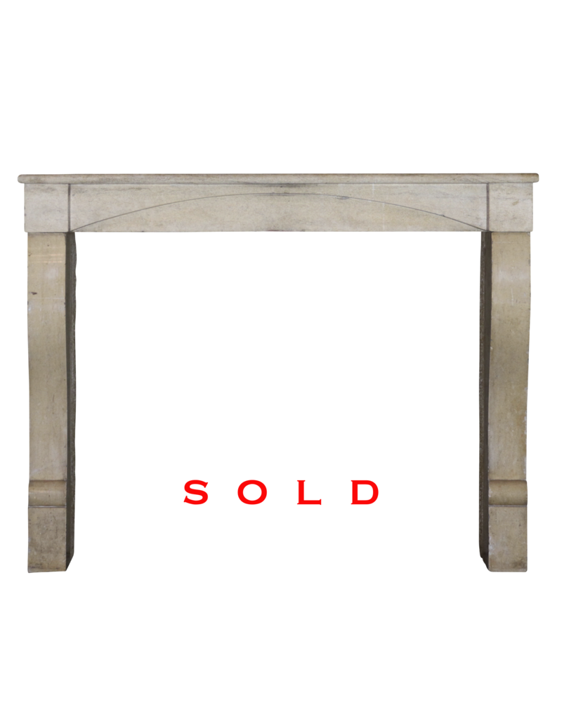 Small European Fireplace Surround In Limestone For Timeless Modern Interior Concept