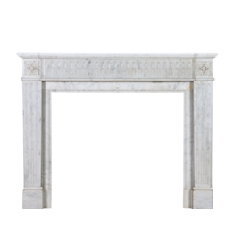 Haussmannien Carrara Marble Fireplace Mantel 19th Century