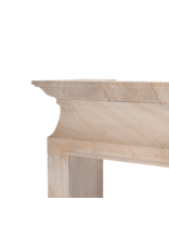 Klassische französische Louis-XIV-Kaminumrandung aus Kalkstein aus dem 20. Jahrhundert – skulpturales Minimaldesign für luxuriöses Wohnen | authentisches Kaminstück, 472 kg