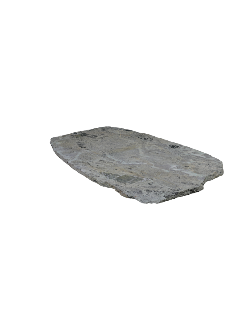 Maison Leon Van den Bogaert Exceptional Antique Green Marble Slab 133 x 84 cm – Organic Shaped Natural Stone – Weathered Surface – Luxury Coffee Table, Desk or Wall Art Statement Piece