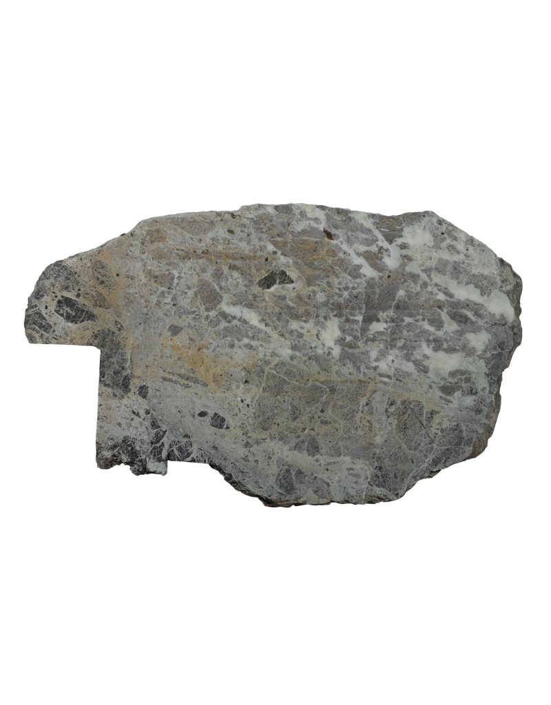 Rare Antique Green Marble Fragment 129 cm – Original Sculptural Architectural Slab in Olive & Grey Mineral Stone – Luxury Statement Piece for Interior Design