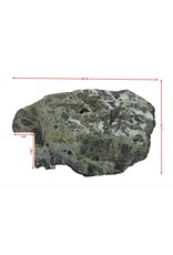 Maison Leon Van den Bogaert Fragmento Raro de Mármol Verde Antiguo 129 cm – Losa Arquitectónica Escultural en Tonos Oliva y Gris – Pieza de Lujo