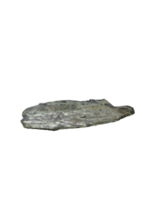 Maison Leon Van den Bogaert Seltenes Antikes Grünes Marmorfragment 129 cm – Originale Architektonische Skulpturplatte in Oliv- und Grautönen