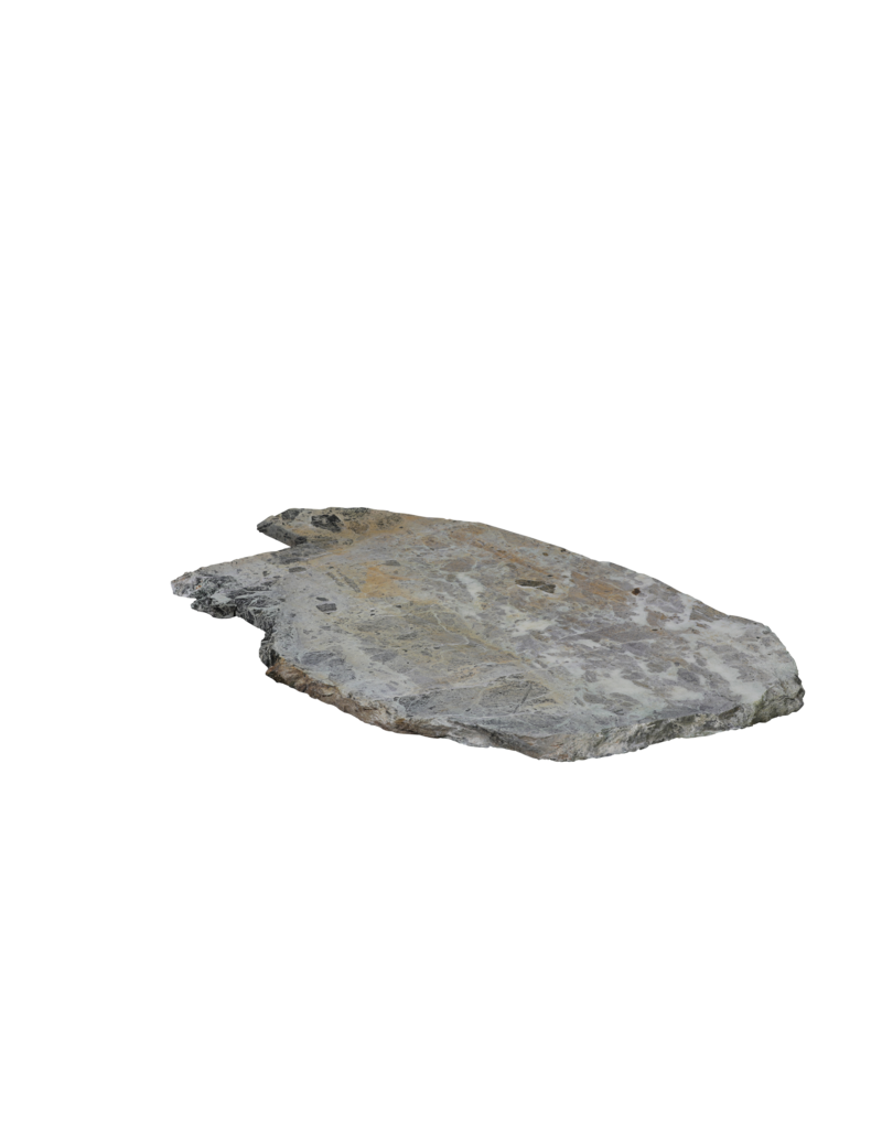 Maison Leon Van den Bogaert Rare Antique Green Marble Fragment 129 cm – Original Sculptural Architectural Slab in Olive & Grey Mineral Stone – Luxury Statement Piece for Interior Design