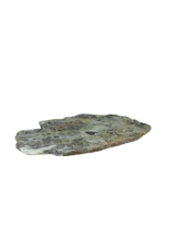 Seltenes Antikes Grünes Marmorfragment 119 x 77 cm – Naturstein Tisch Platte mit organischer Form und historischen Schnittspuren