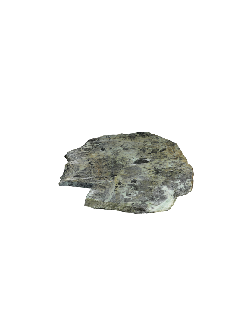 Maison Leon Van den Bogaert Fragment Rare de Marbre Vert Ancien 119 x 77 cm – Tablette de table avec Traces de Coupe Historiques