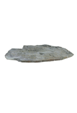 Seltenes Antikes Grünes Marmorfragment 119 x 77 cm – Naturstein Tisch Platte mit organischer Form und historischen Schnittspuren