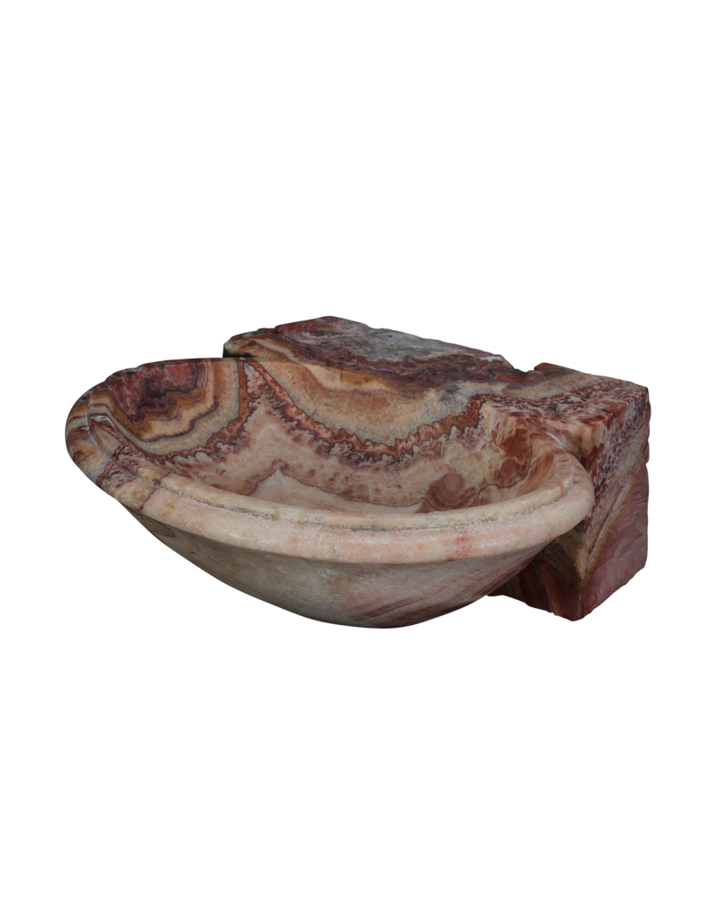 Maison Leon Van den Bogaert Originele Antieke Onyx Benetier – Luxe Wandfontein voor Powder Room of Gastentoilet