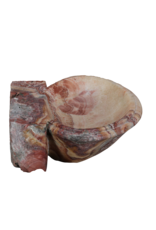 Maison Leon Van den Bogaert Original Antique Onyx Benitier Wall Basin – Hand Carved Water Font – Luxury Powder Room & Guest Restroom Sink