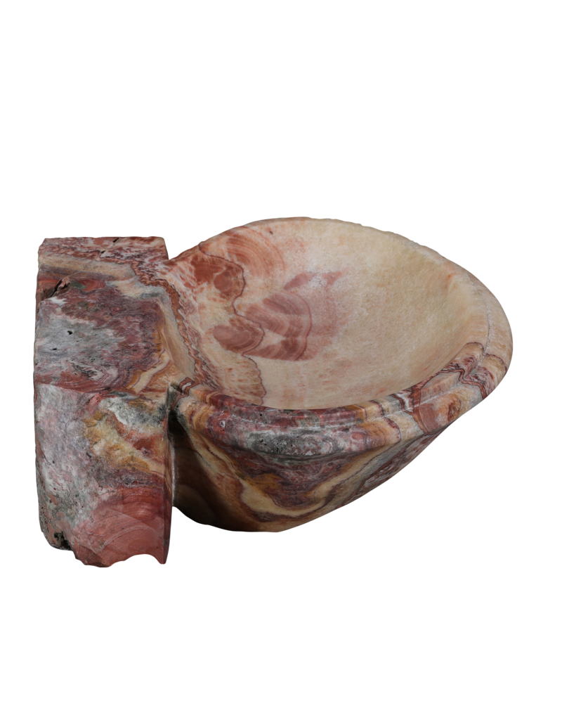 Maison Leon Van den Bogaert Originele Antieke Onyx Benetier – Luxe Wandfontein voor Powder Room of Gastentoilet