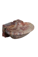 Maison Leon Van den Bogaert Bénitier Ancien Original en Onyx – Vasque Murale Sculptée à la Main – Lavabo de Luxe pour Powder Room ou Toilettes Invités