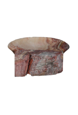 Original Antique Onyx Benitier Wall Basin – Hand Carved Water Font – Luxury Powder Room & Guest Restroom Sink