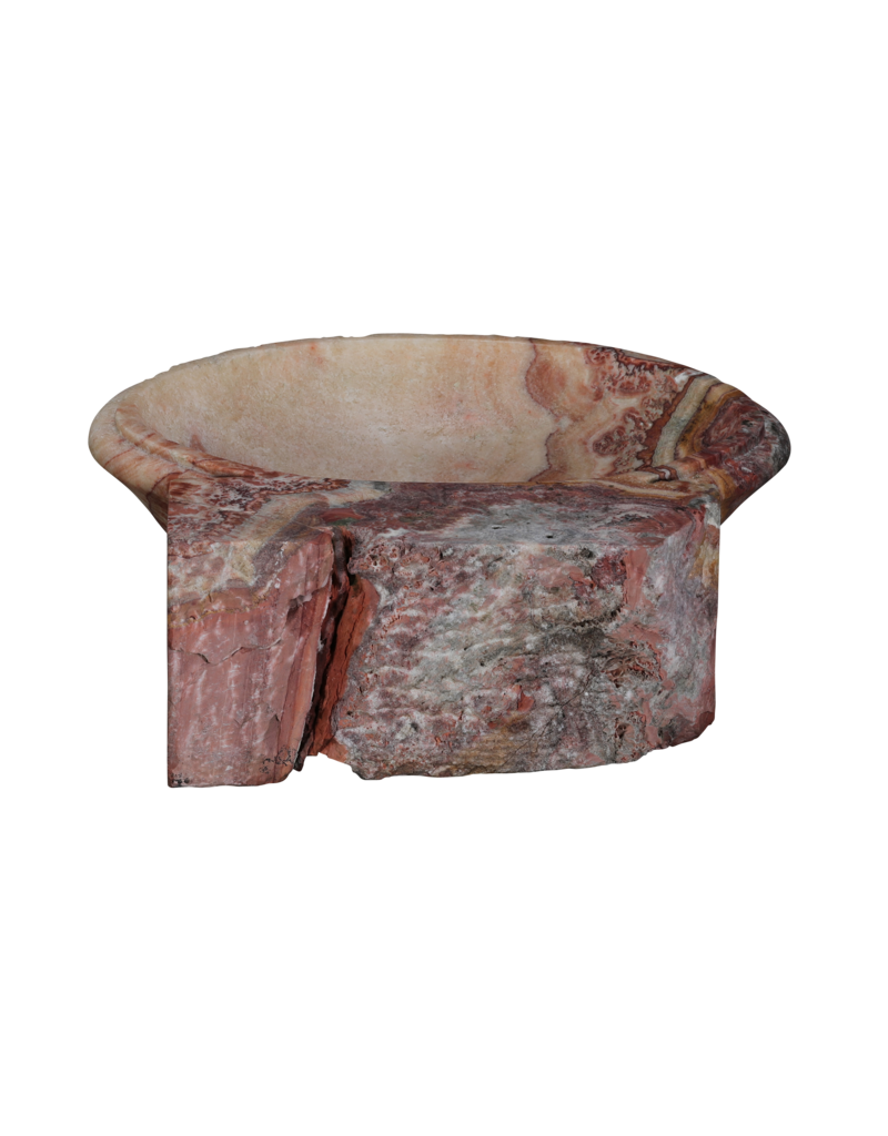 Original Antikes Onyx Weihwasserbecken – Marmor Wandbecken – Luxus Waschbecken für Gästebad oder Powder Room