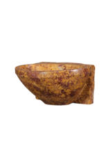 Spanish Brocatelle Marble Hand Washer – Luxury Wall Basin for Powder Room or Guest Restroom