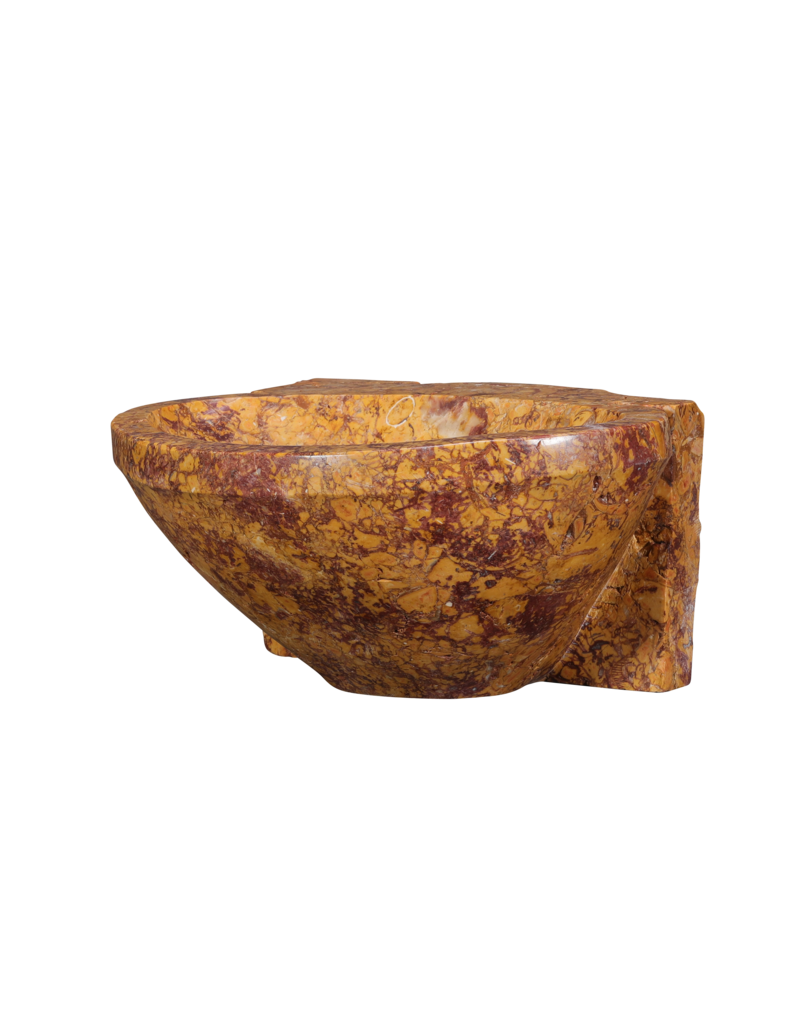 Maison Leon Van den Bogaert Brocatelle de Spain Marble Hand Washer – Luxury Wall Basin for Powder Room or Guest Restroom