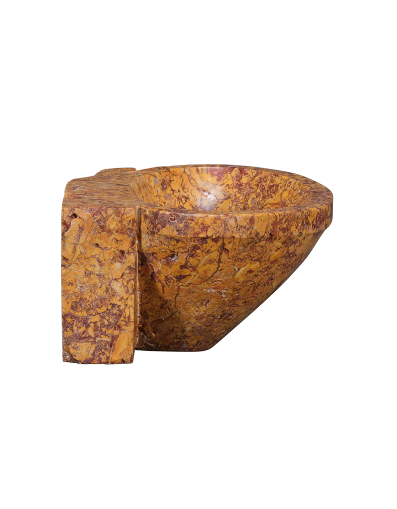 Maison Leon Van den Bogaert Brocatelle de Spain Marble Hand Washer – Luxury Wall Basin for Powder Room or Guest Restroom