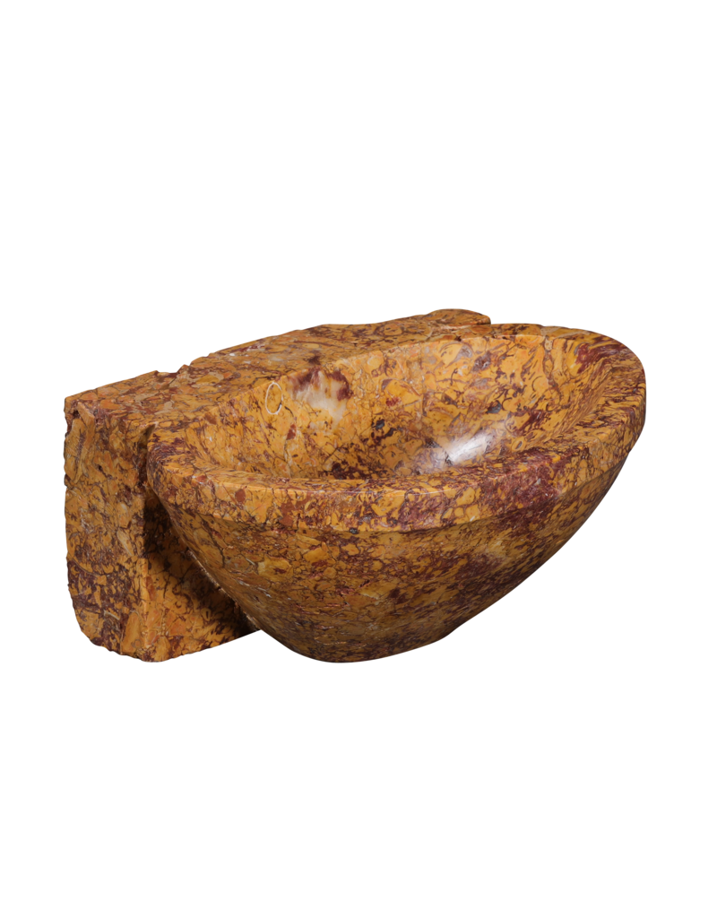 Maison Leon Van den Bogaert Brocatelle de Spain Marble Hand Washer – Luxury Wall Basin for Powder Room or Guest Restroom