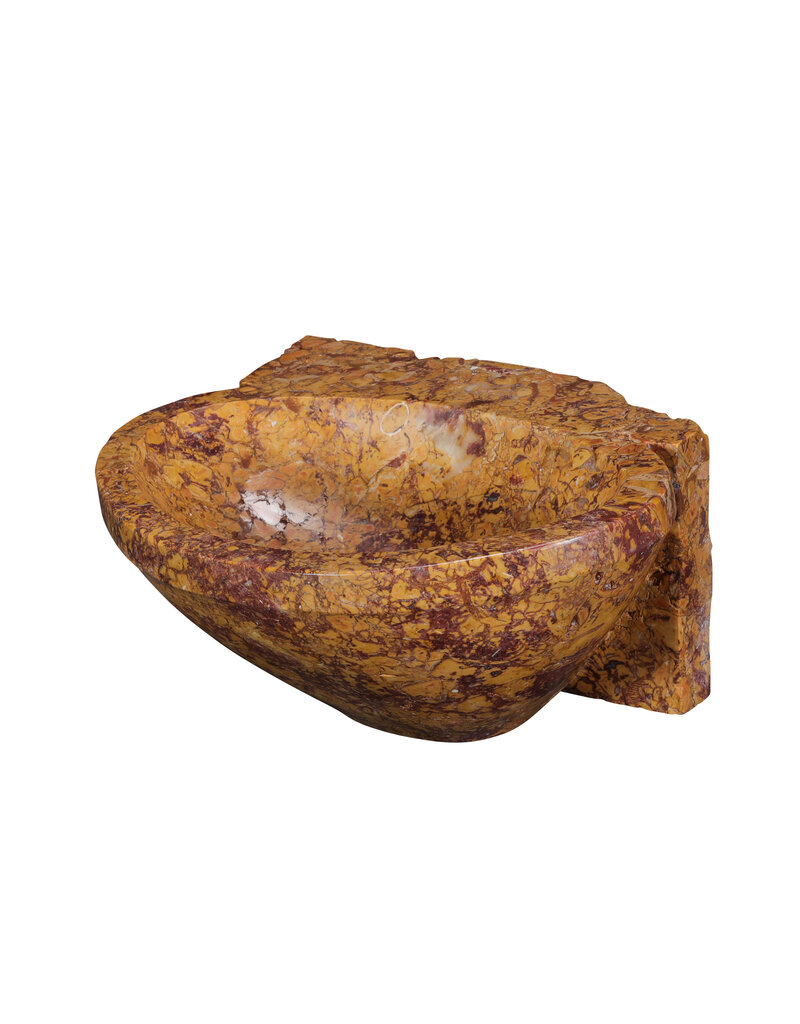 Maison Leon Van den Bogaert Spanish Brocatelle Marble Hand Washer – Luxury Wall Basin for Powder Room or Guest Restroom