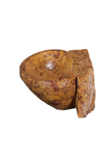 Maison Leon Van den Bogaert Vasque Murale en Marbre Brocatelle d’Espagne – Lavabo Haut de Gamme pour Powder Room