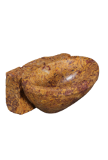 Maison Leon Van den Bogaert Vasque Murale en Marbre Brocatelle d’Espagne – Lavabo Haut de Gamme pour Powder Room