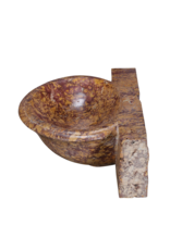 Rare Antique Brocatelle de Spain Marble Hand Basin – Luxury Wall-Mounted Hand Washer for Powder Room or Guest Bathroom