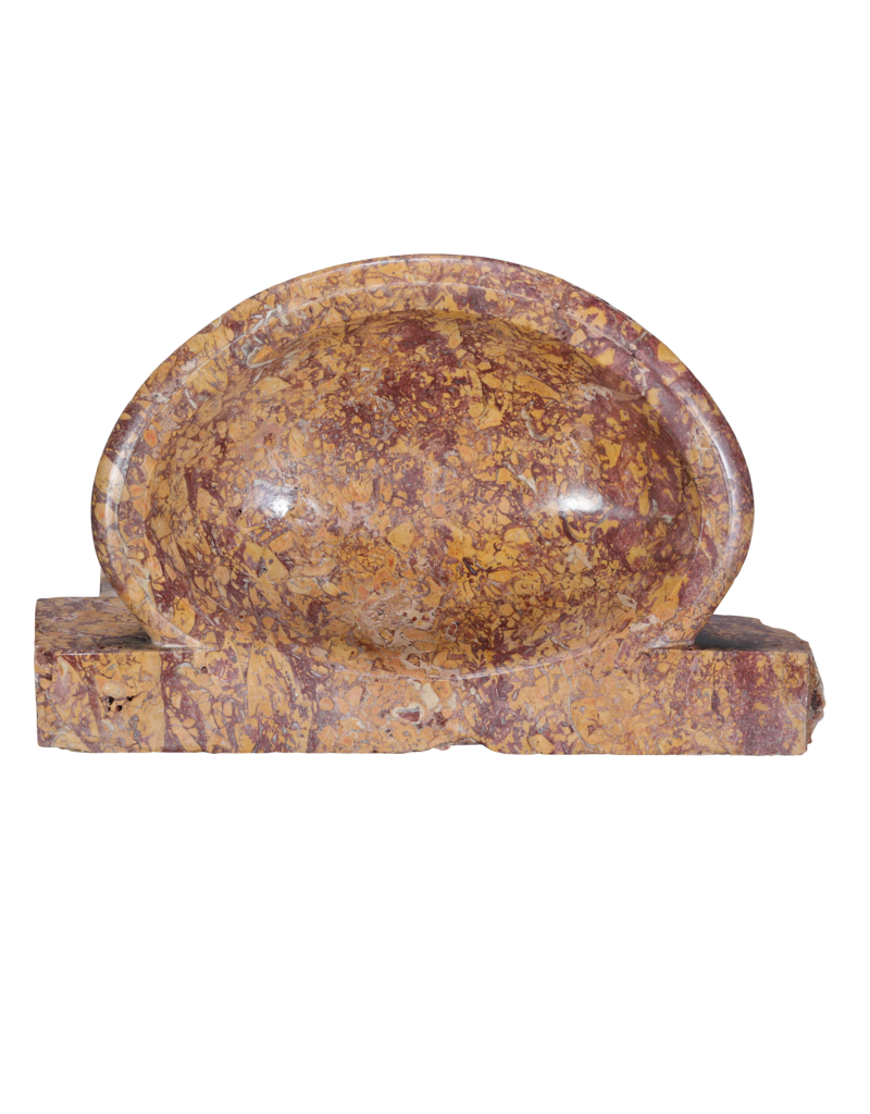 Maison Leon Van den Bogaert Antieke Brocatelle de Spain Marmeren Handwasbak – Luxe Wandgemonteerde Wastafel voor Toiletruimte