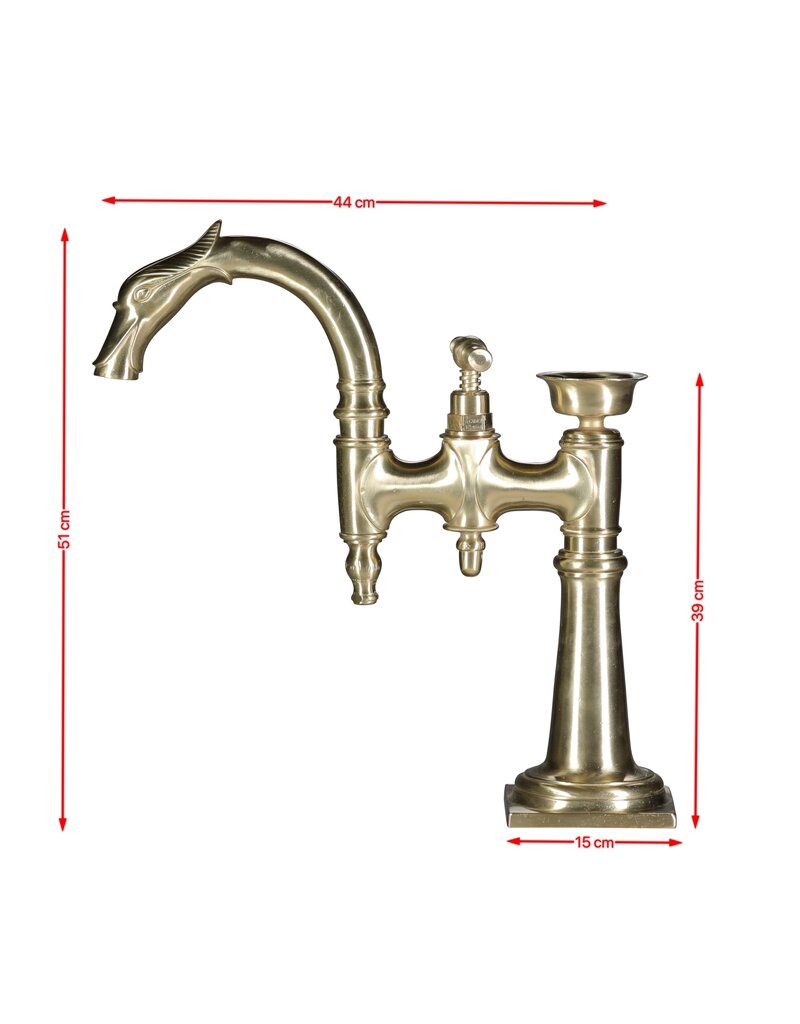 Maison Leon Van den Bogaert Phänomenaler französischer Vintage-Wasserhahn aus Messing