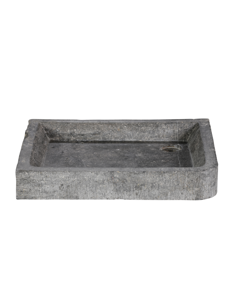 Maison Leon Van den Bogaert Auténtico Lavabo Antiguo en Piedra Azul Belga – Fregadero Rústico Tallado a Mano en Piedra Natural