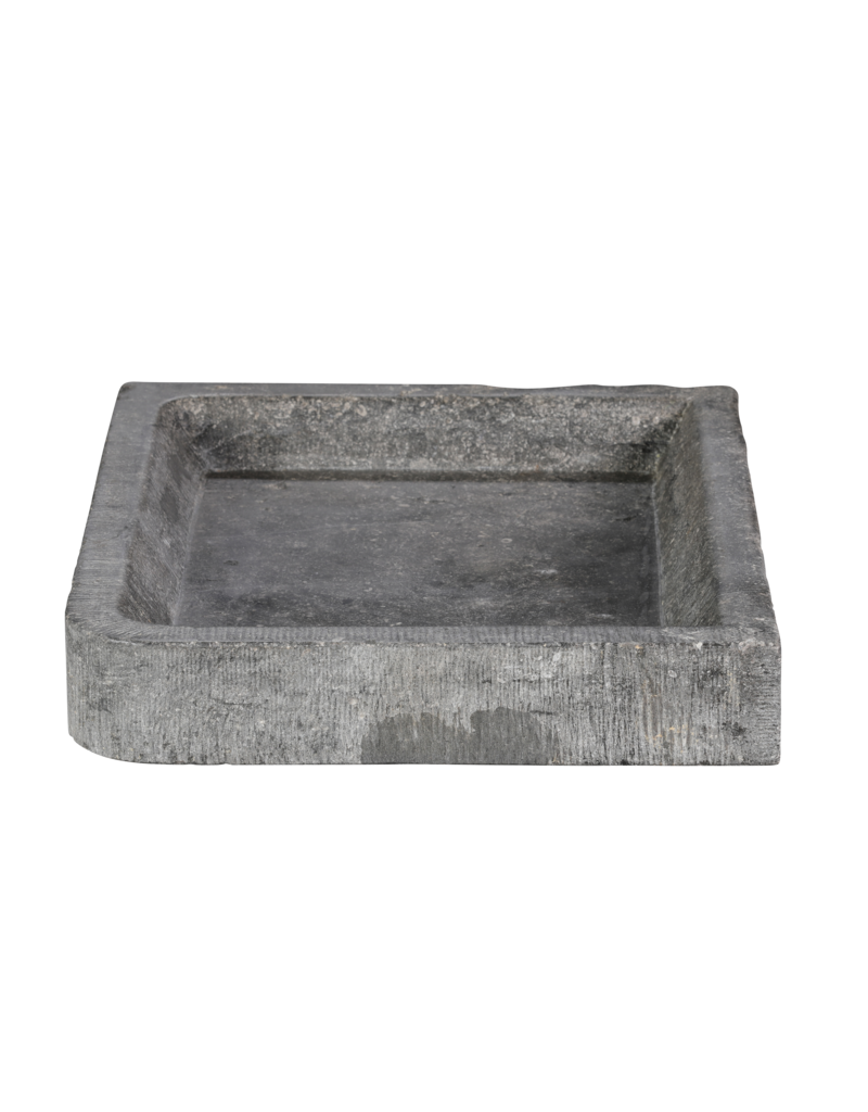 Authentic Antique Belgian Blue Stone Sink Basin – Hand Carved Rustic Belgian Hardstone Washbasin in Bleu Stone