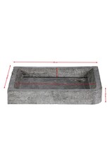 Maison Leon Van den Bogaert Authentic Antique Belgian Blue Stone Sink Basin – Hand Carved Rustic Belgian Hardstone Washbasin in Bleu Stone