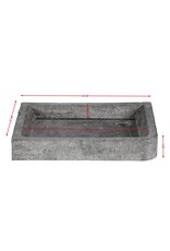 Authentic Antique Belgian Blue Stone Sink Basin – Hand Carved Rustic Belgian Hardstone Washbasin in Bleu Stone