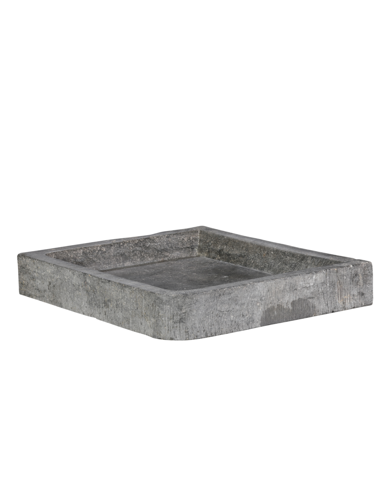 Maison Leon Van den Bogaert Authentic Antique Belgian Blue Stone Sink Basin – Hand Carved Rustic Belgian Hardstone Washbasin in Bleu Stone