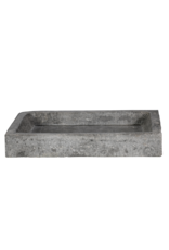 Maison Leon Van den Bogaert Authentic Antique Belgian Blue Stone Sink Basin – Hand Carved Rustic Belgian Hardstone Washbasin in Bleu Stone