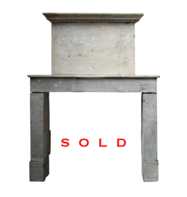 French Rustic Limestone Fireplace Surround