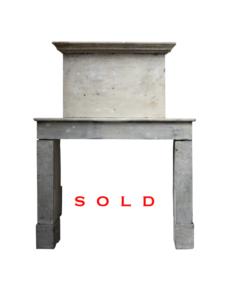 Maison Leon Van den Bogaert French Rustic Limestone Fireplace Surround