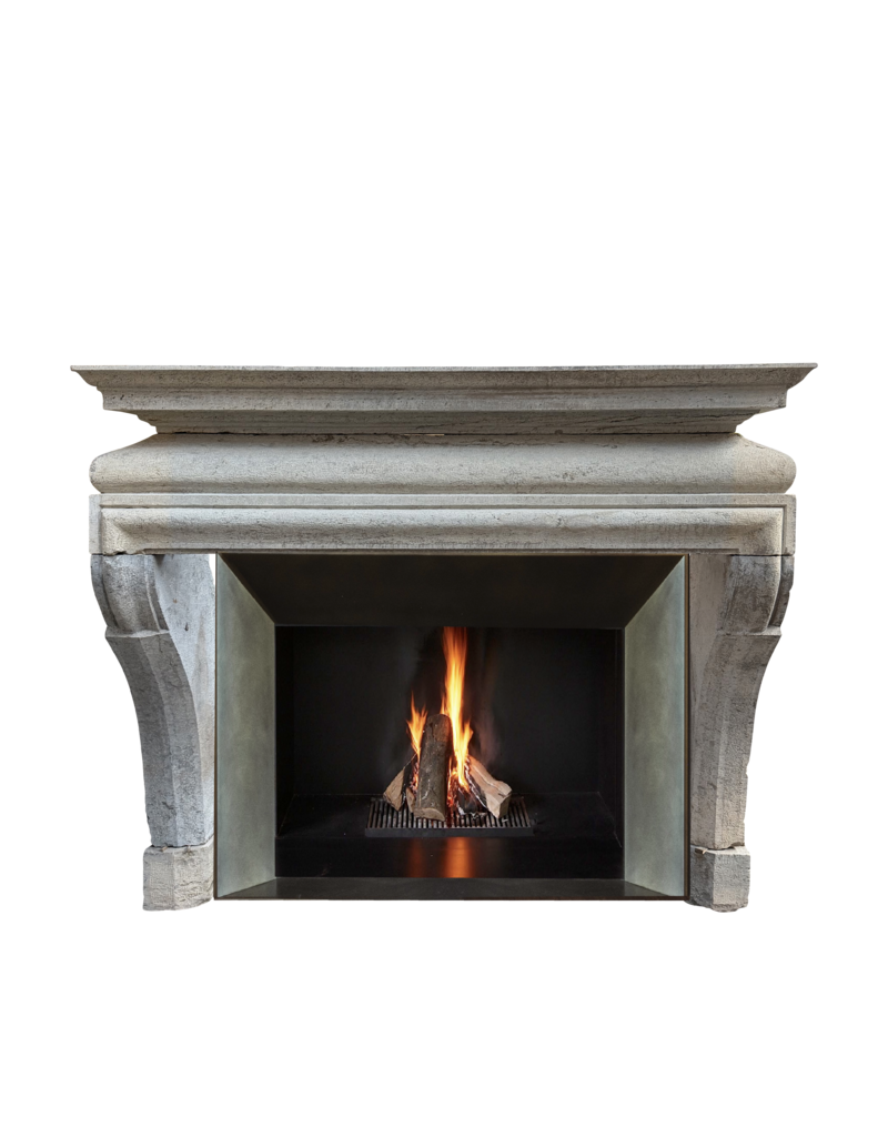 Francés Rústico Estilo Rústico Bicolor Chimenea De Piedra Dura