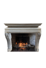 Francés Rústico Estilo Rústico Bicolor Chimenea De Piedra Dura