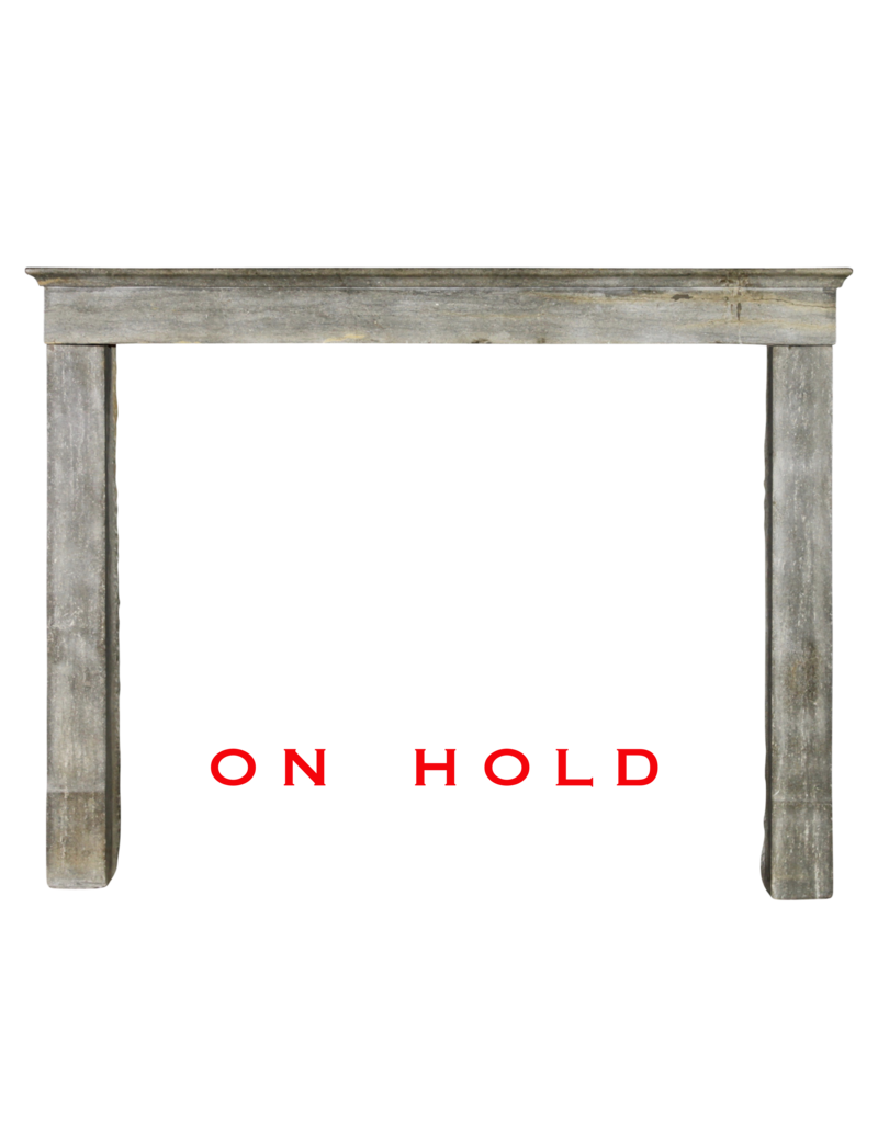 Timeless Chique French Bleu Bi Color Stone Antique Fireplace Surround