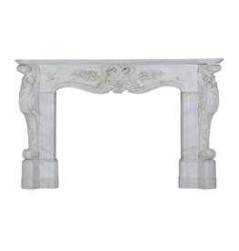 Maison Leon Van den Bogaert 19e Eeuwse Carrara Marmeren Victoriaanse Rococo Schouw