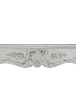 Uitzonderlijke 19e Eeuwse Victoriaanse Regency Schouw in Wit Carrara Marmer – Handgesneden Sculpturale Antieke Schouw