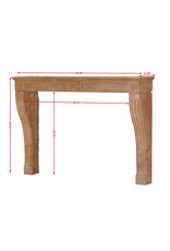 Maison Leon Van den Bogaert Cheminée ancienne Louis XVI du XIXe siècle en pierre de Bourgogne rose – Entourage sculpté main