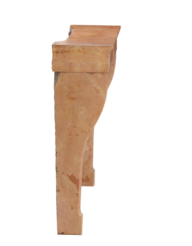 Maison Leon Van den Bogaert Cheminée ancienne Louis XVI du XIXe siècle en pierre de Bourgogne rose – Entourage sculpté main